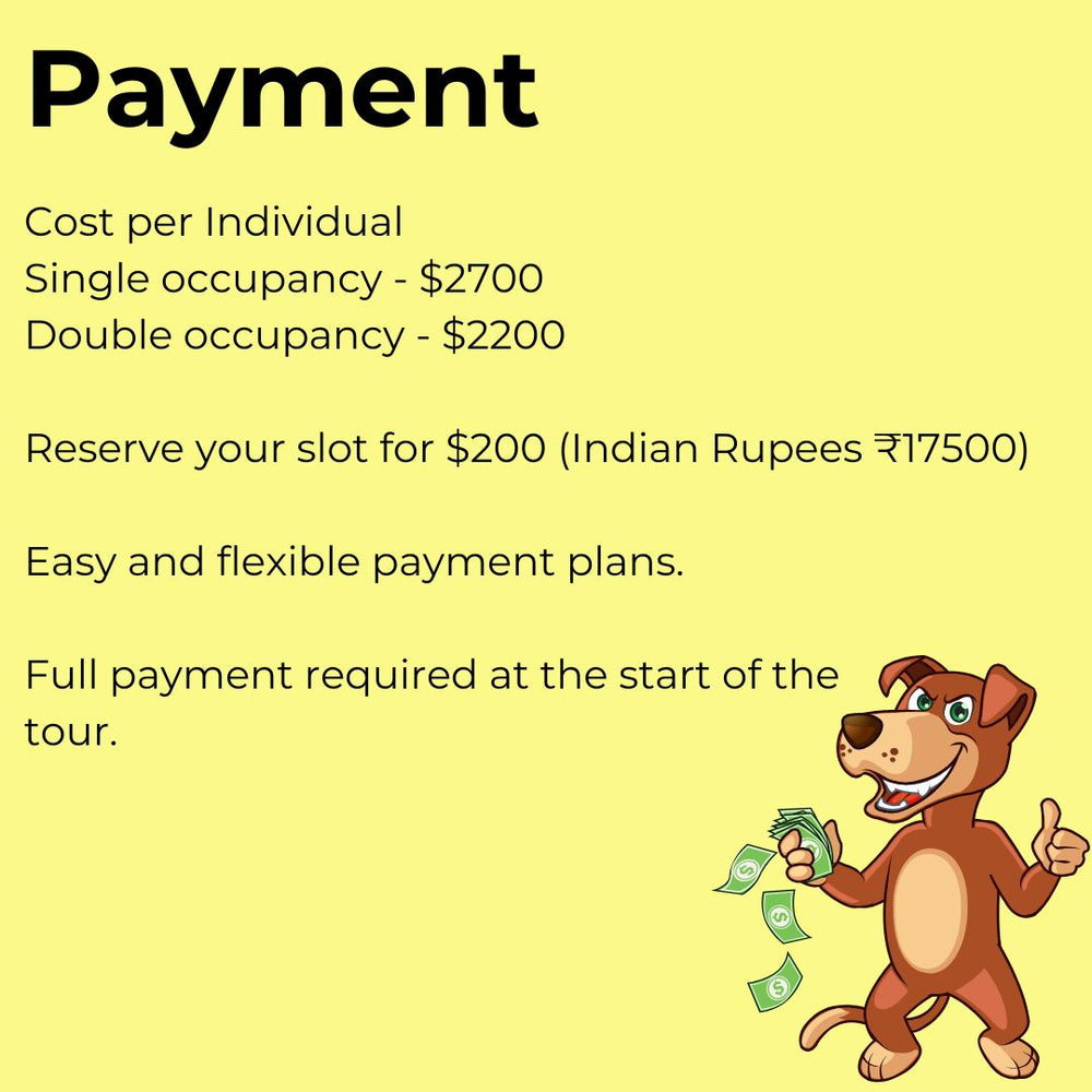 
                  
                    India Dog Study Tour and Immersive Experience (Tour 2) Spot Reservation
                  
                