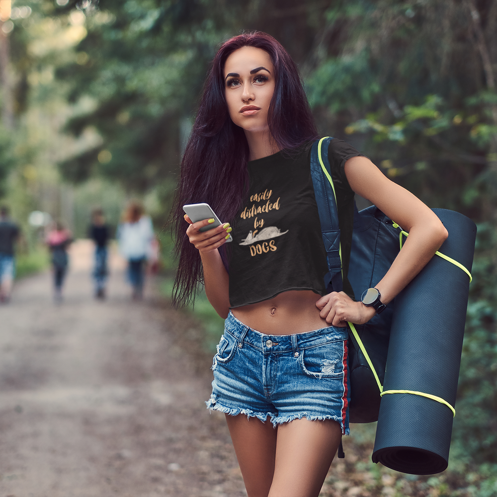 
                  
                    Woman wearing dog lovers tshirt
                  
                