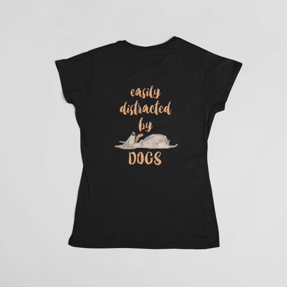 Woman wearing dog lovers tshirt