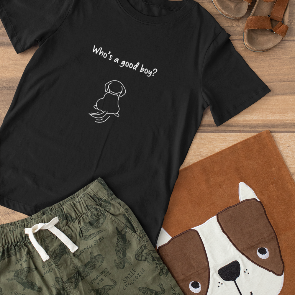 
                  
                    who's a good boy cotton tshirt for dog lovers
                  
                