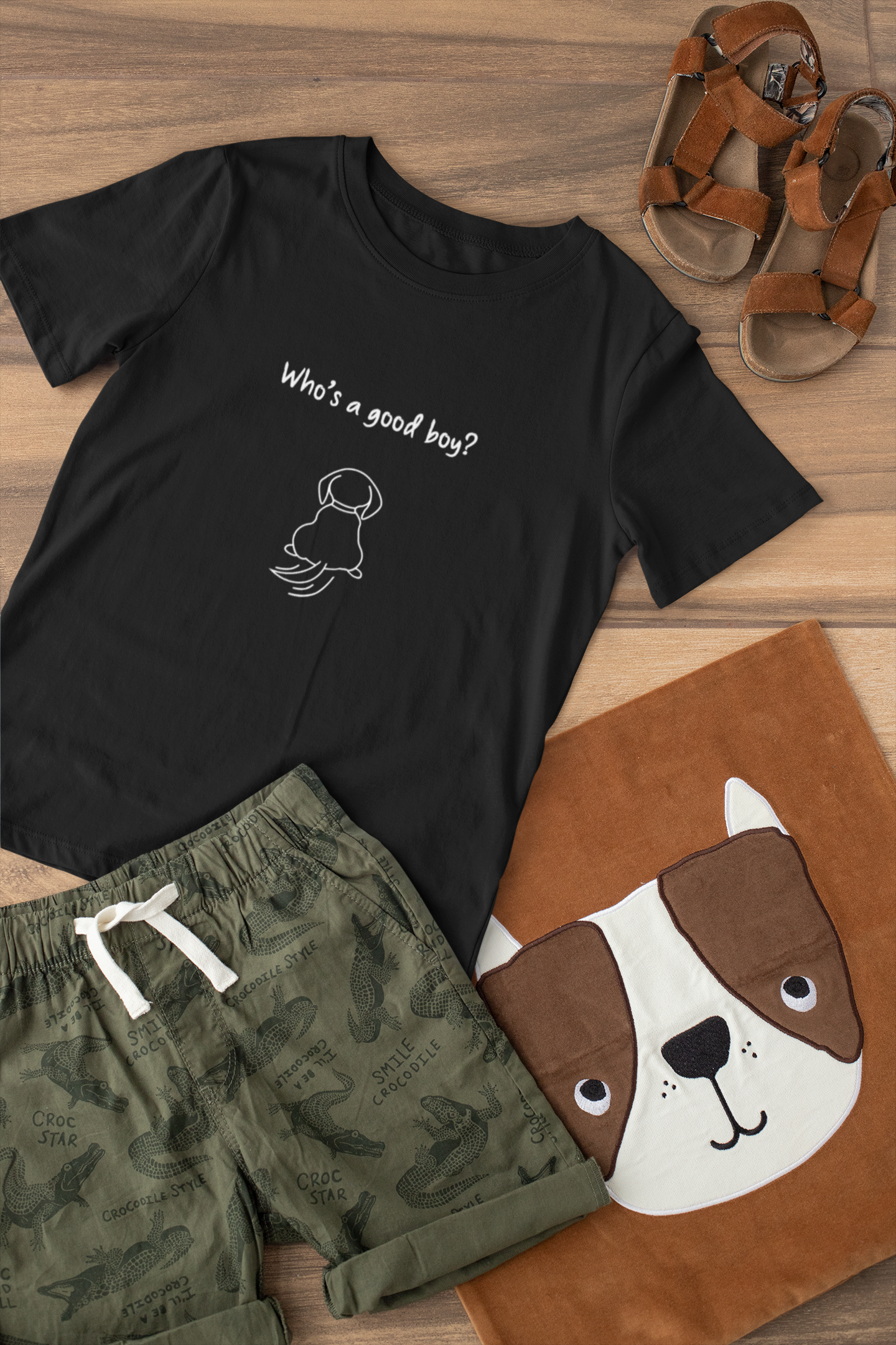 
                  
                    who's a good boy cotton tshirt for dog lovers
                  
                