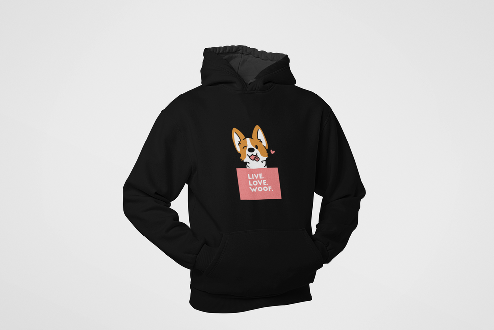 Floof Live Love Woof Hoodie