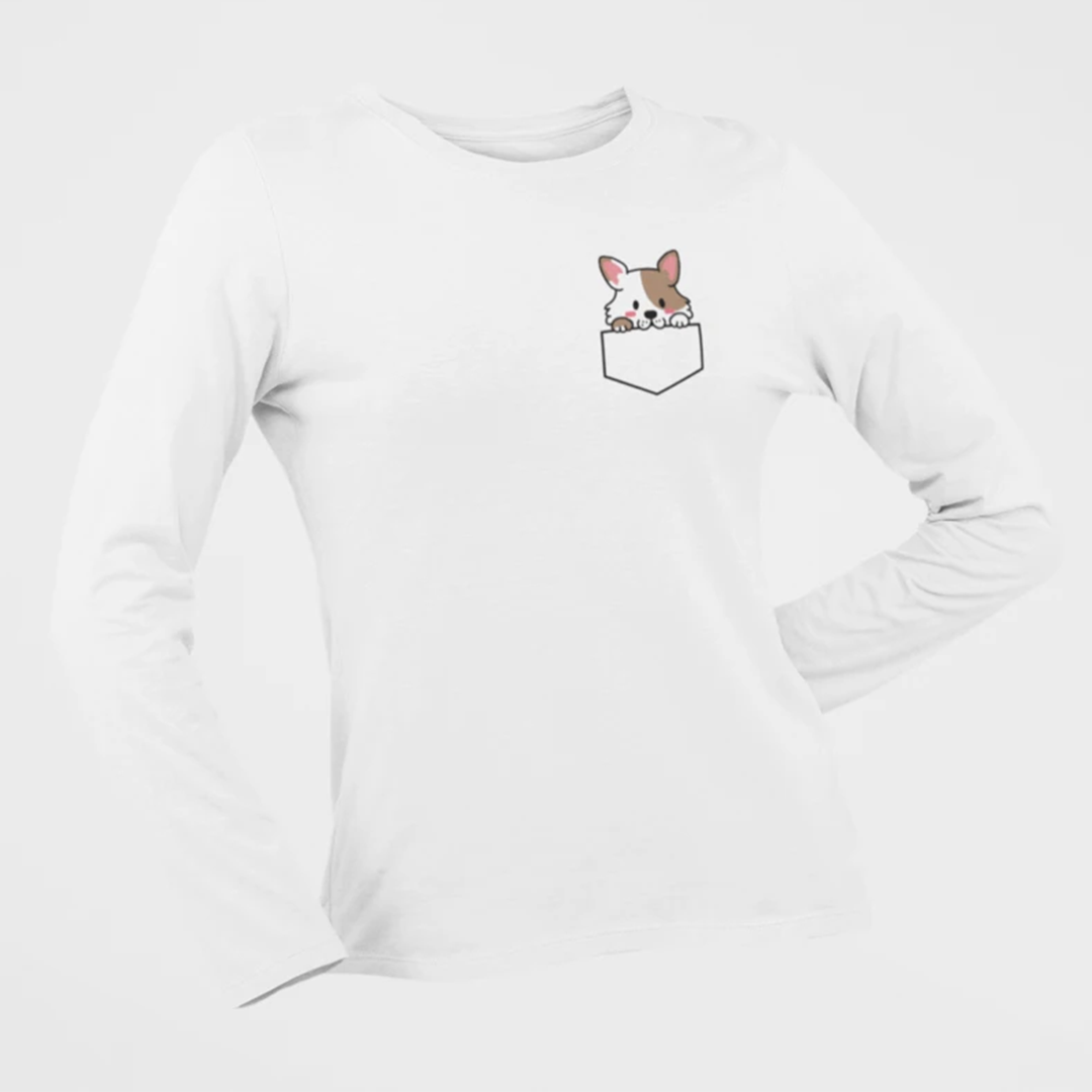 
                  
                    floof dog in pocket cotton t-shirt for dog lovers
                  
                