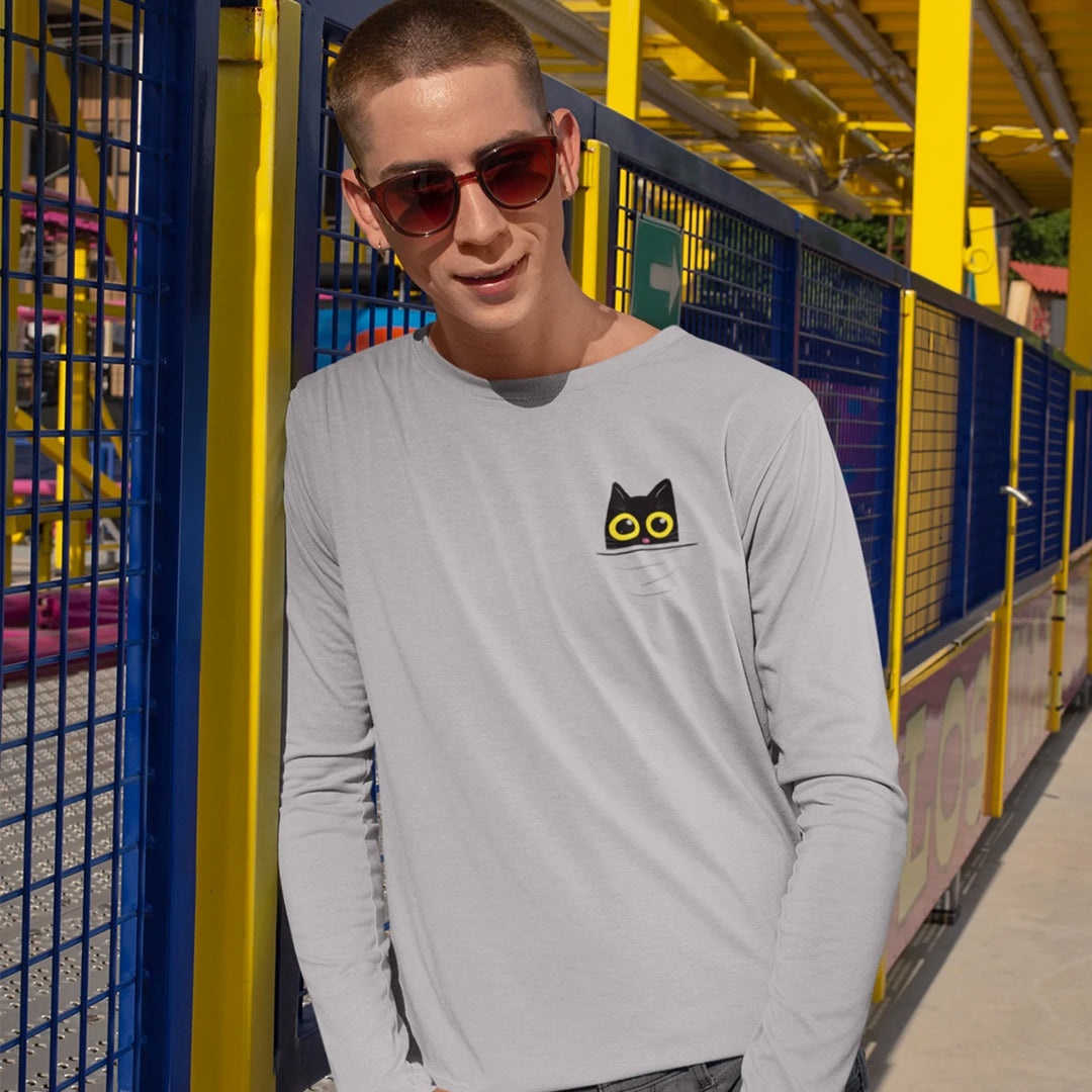 
                  
                    cat chilling in your pocket cotton t-shirt for cat lovers
                  
                