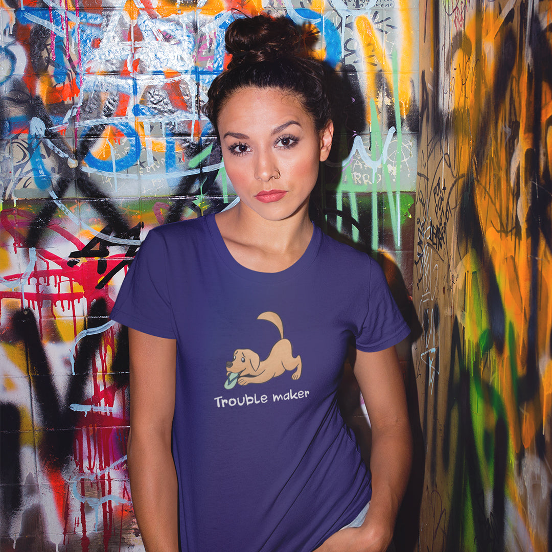 
                  
                    trouble maker floof t-shirt for dog lovers
                  
                